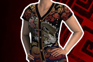 Yakuza Dragon Baseball Jersey Female