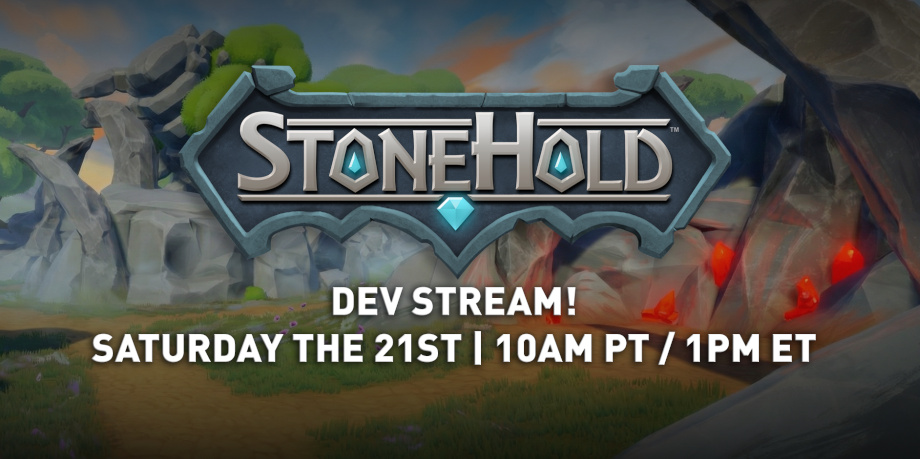 Join Us Live on Saturday 21rst for a StoneHold Dev Stream