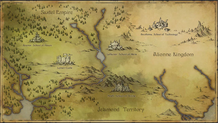 World/Timeline map for Lasfaria
